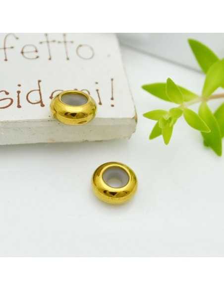 Chiusura Regolabile Ferma Cordino a Pallina in Acciaio Dorato 2pz 10mm |GDO