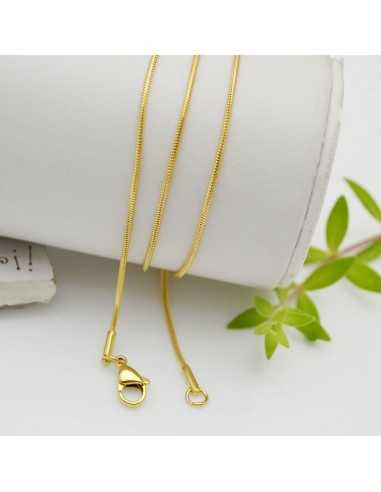 Base Collana Cobra Acciaio 1.2mm - Oro 45cm|GDO