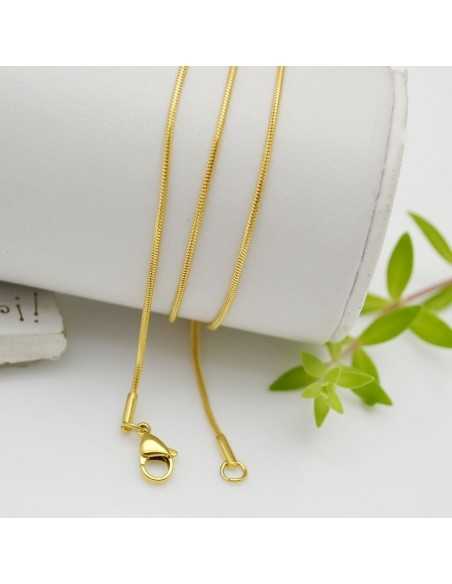 Base Collana Cobra Acciaio 1.5mm - Oro 65cm|GDO