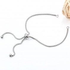 Base Bracciale in Acciaio con Chiusura a Pallina Regolabile 12cm 1pz|GDO 2