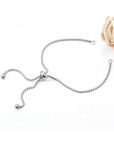 Base Bracciale in Acciaio con Chiusura a Pallina Regolabile 12cm 1pz|GDO