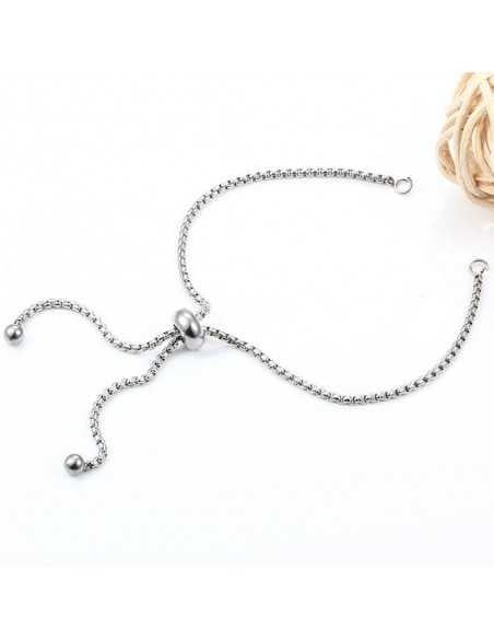 Base Bracciale in Acciaio con Chiusura a Pallina Regolabile 12cm 1pz|GDO