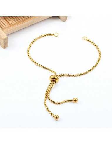 Base Bracciale in Acciaio con Chiusura a Pallina Regolabile 12cm 1pz|GDO