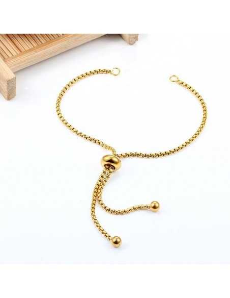 Base Bracciale in Acciaio con Chiusura a Pallina Regolabile 12cm 1pz|GDO