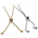 Base Bracciale in Acciaio con Chiusura a Pallina Regolabile 12cm 1pz|GDO