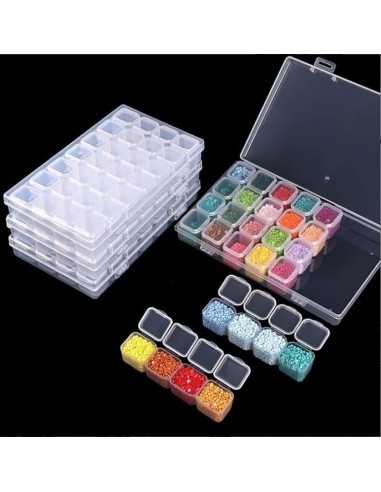 Scatola Stoccaggio Perline 28 Griglie - Diamond Painting Accessori|GDO
