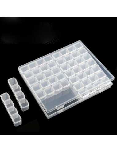 Scatola Organizzatrice per Perline e Gioielli - 56 Griglie, Plastica PP|GDO