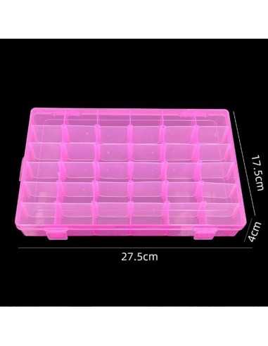 Custodia Portaoggetti 36 Griglie per Perline e Pillole - 21x17.5x2.5 cm|GDO
