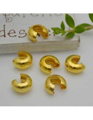 Coprinodi in Ottone Placcato Oro e Rodio 10mm, Confezione da 6|GDO