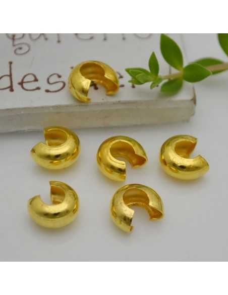 Coprinodi in Ottone Placcato Oro e Rodio 10mm, Confezione da 6|GDO