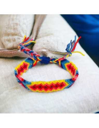 Bracciale Cavigliera Azteco in Cotone mix giallo 34cm 1pz|GDO