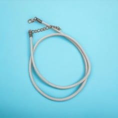 Girocollo in caucciù 2 mm con moschettone e prolunga, lunghezza 40 cm|GDO 2