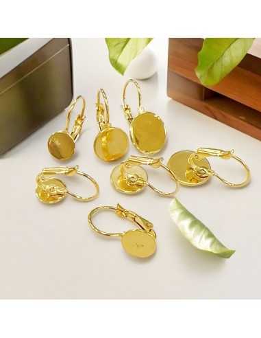 Monachella Chiusa con Piastra Tonda in Acciaio colore oro 8mm, 10mm, 12mm 2pz | GDO