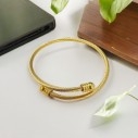 Bracciale Rigido Aperto Oro con Filo Intrecciato 3 mm 1pz | GDO