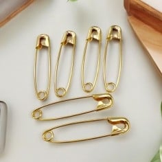 Spilla da balia in acciaio 38mm oro e argento inossidabile | GDO 2