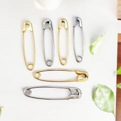 Spilla da balia in acciaio 38mm oro e argento inossidabile | GDO