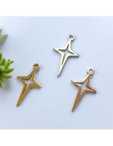 Ciondolo a forma di Stella allungata in Acciaio inossidabile 10x17mm 1pz | GDO