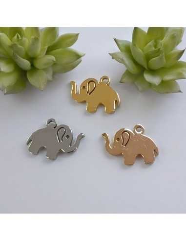 Ciondolo a forma di Elefante in Acciaio inossidabile 10x15mm 1pz | GDO