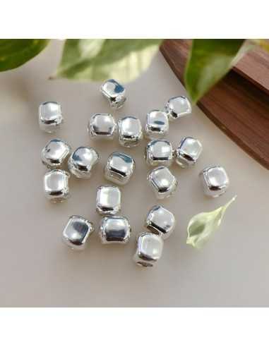 Distanziatori in Argento 925 a Forma di Cubo 3,5 mm, 20 pezzi | GDO