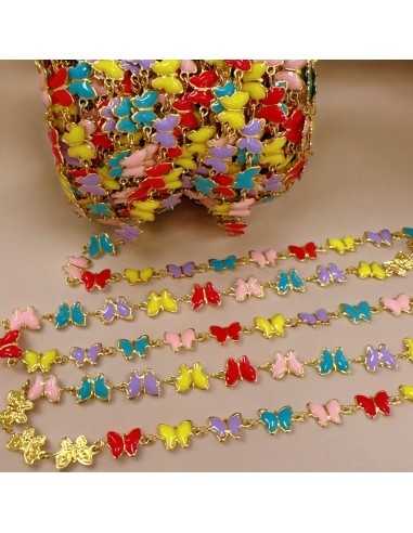 Catena in Acciaio Farfalla Mix 6mm Smaltata - 50cm  | GDO
