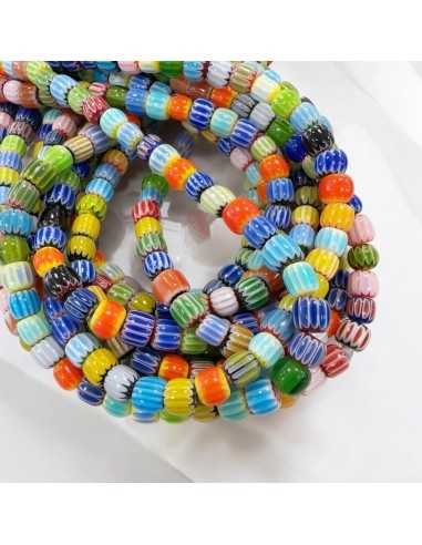 Fili di Perline Murano Cilindriche 6 mm - Lunghezza 40 cm | GDO