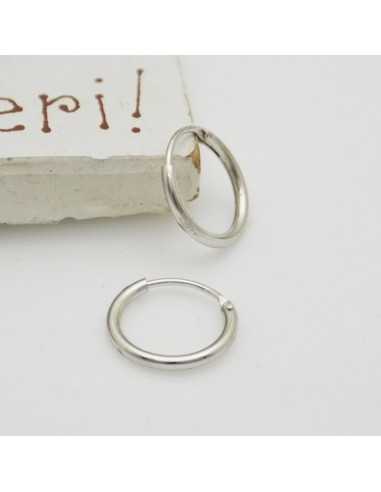 Orecchini Cerchio in Argento 925‰ Lisci Made in Italy Unisex 8-20mm