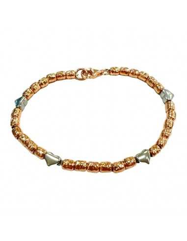 Bracciale Pepite con Cuori Personalizzati in Argento 925