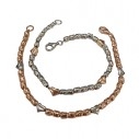 Bracciale Pepite con Cuori Personalizzati in Argento 925