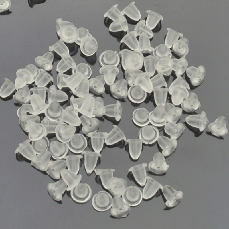 Chiusure per orecchini gommini in silicone 3mm 100 pz | GDO