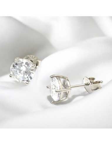 orecchini punto luce argento 925 orecchini a perno misura varia orecchini donna ZIRCONE BIANCO