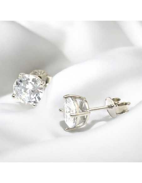 orecchini punto luce argento 925 orecchini a perno misura varia orecchini donna ZIRCONE BIANCO