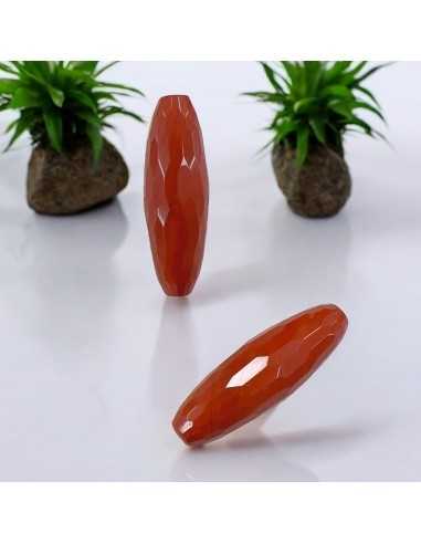 Diaspro Rosso Cilindro Sfaccettato 10x32mm 1 pz per Creazioni | GDO