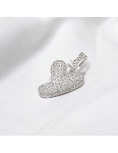 Pendente lettera Y in ottone argento con zirconi 30mm 1pz Gioie d'Oriente