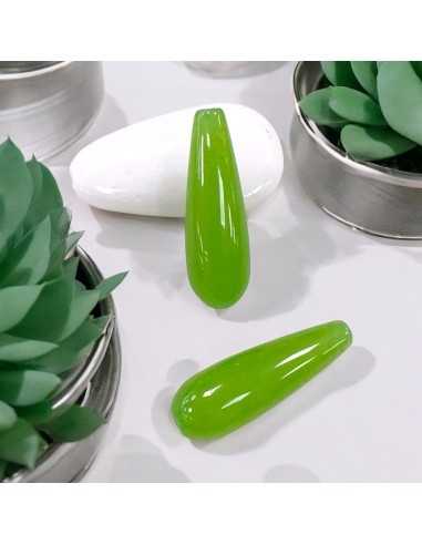 Goccia agata Peridoto chiaro liscio 10x30mm 1pz |GDO