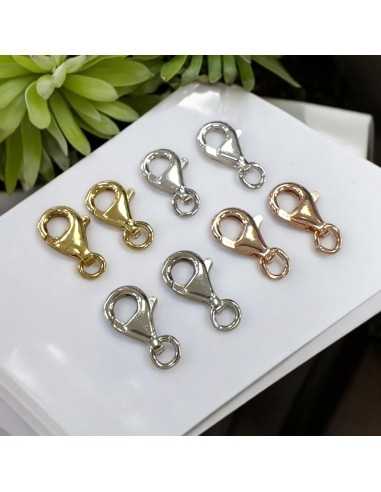 chiusura argento Moschettoni 14x7mm 10pz in argento 925% GDO