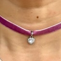 Choker in velluto 10mm chiusura moschettone acciaio 34cm+5cm | GDO