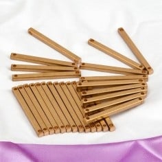 Connettori rettangolari da incidere in ottone 2 fori 25 x 2 mm 3pz Gioie d'Oriente