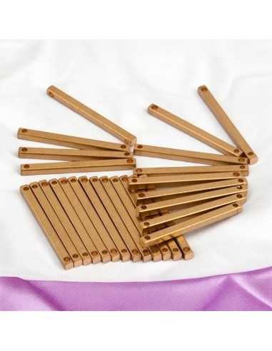 Connettori rettangolari da incidere in ottone 2 fori 25x2mm 3pz | GDO