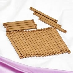 Connettori rettangolari da incidere in ottone 2 fori 25 x 2 mm 3pz Gioie d'Oriente 2