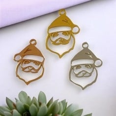 Ciondolo Babbo Natale in acciaio inossidabile 13x19 mm 1pz colori vari Gioie d'Oriente