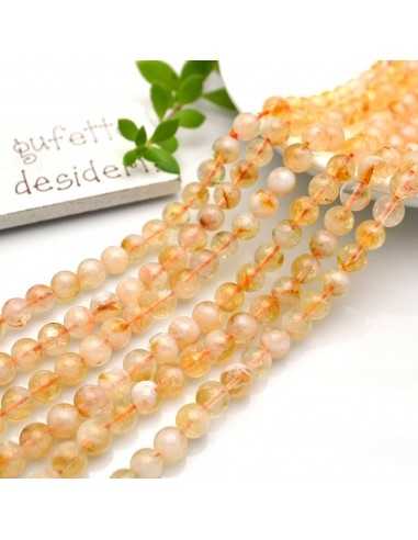 Filo di Quarzo Citrino naturale tondo liscio 6mm 60pz | GDO