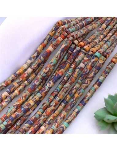 Pietre dure Multicolore a forma di Rondella liscia 2x4mm 40cm | GDO