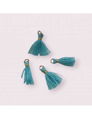 Mini nappine in cotone con anellina oro 10-12 mm 4pz vari colori Gioie d'Oriente