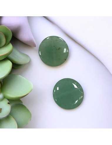 Avventurina verde rotonda piatta liscia 16mm 1pz | GDO