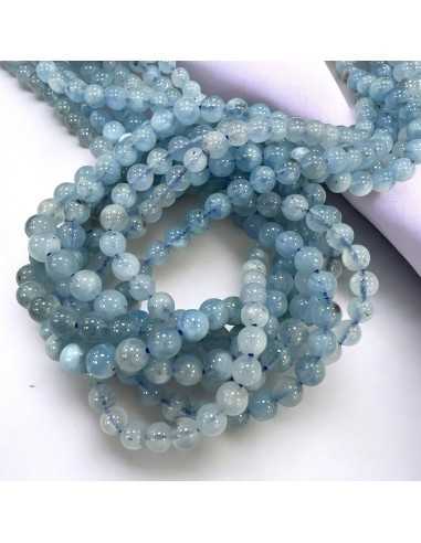 Filo di Acquamarina naturale rotonda liscia 4.5mm 86pz | GDO