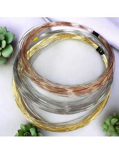 Filo in argento 925‰ rodiato 0,6mm x 1m modellabile |GDO