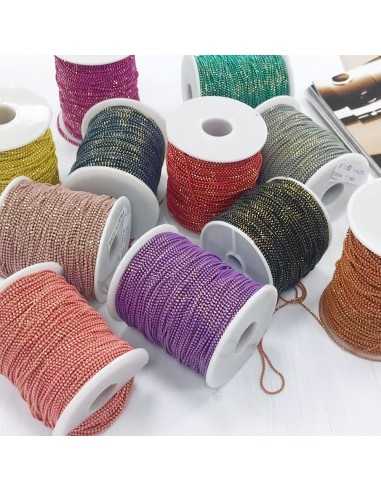 Catena a Palline Smaltate Sfaccettate in Ottone 1,5mm 1mt |GDO
