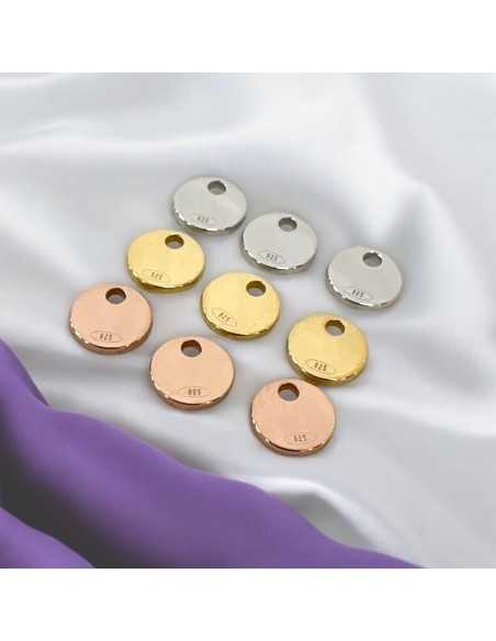 Ciondoli tondi marchio 925 in argento 925 placcato 6 mm 5pz Gioie d'Oriente