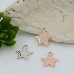 Ciondolo stellina in argento 925 rodiato 8 x 7 mm 1pz Gioie d'Oriente