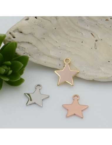 Ciondolo stellina in argento 925 rodiato 8 x 7 mm 1pz Gioie d'Oriente